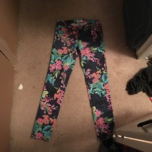 Floral skinny jeans